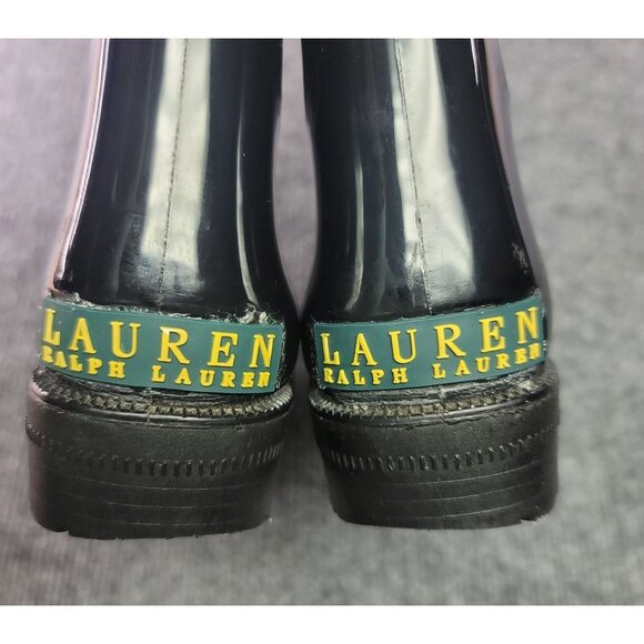 Lauren Ralph Lauren Rossalyn II Womens Rain Boots Size 7 Black PVC Waterproof - Picture 2 of 9